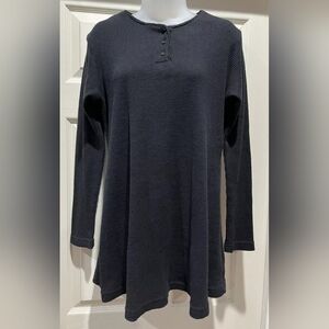 Women's In Due Time Black Long Sleeved Smock Style Maternity Blouse Small